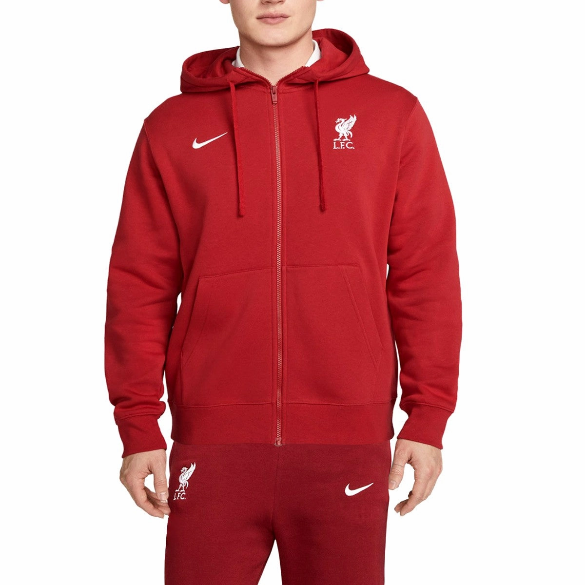 Liverpool FC red Casual fleece cotton tracksuit 2023/24 - Nike Heat-resistant