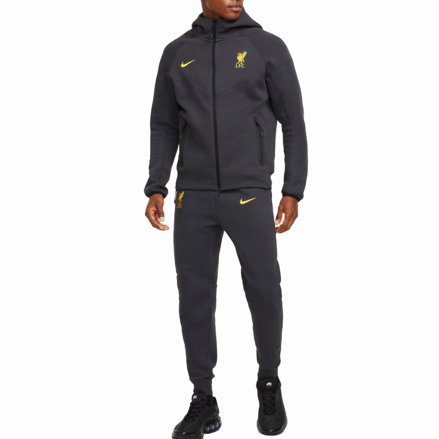 Liverpool Tech Fleece presentation tracksuit 2024/25 dark grey - Nike nylon Dynamic Comfort