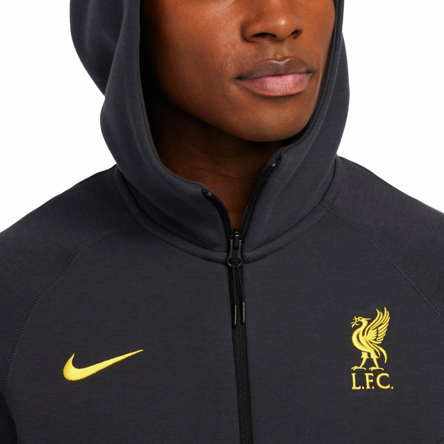 Liverpool Tech Fleece presentation tracksuit 2024/25 dark grey - Nike Visual Appeal