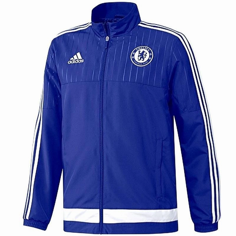 Lightweight Performance FC Chelsea blue presentation Soccer tracksuit 2015/16 - Adidas