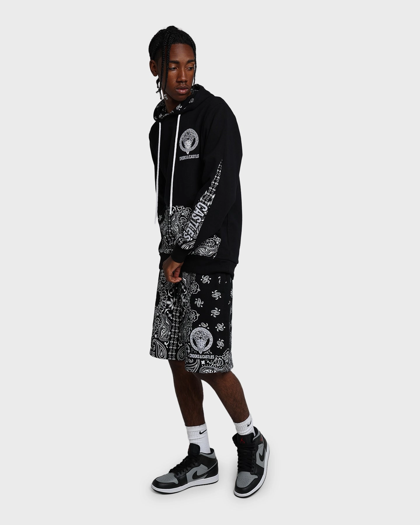Crooks & Castles Bandana Core Hoodie Black Dry Touch