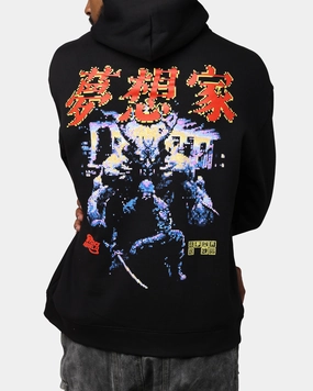 RDCWorld 8-Bit Hoodie Black AbrasionResistant Edging Lightweight Layer