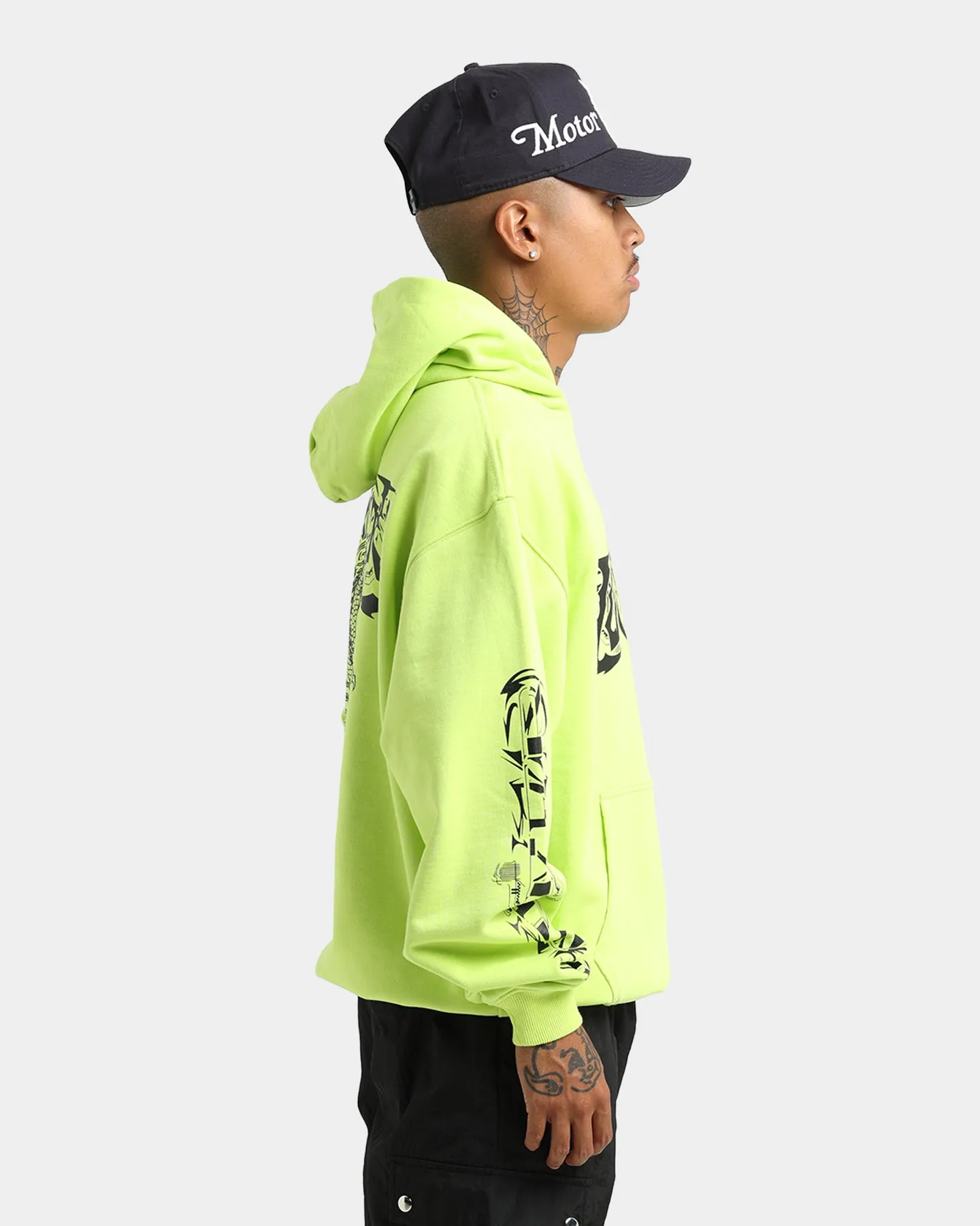 Loiter Anarchy Hoodie Neon Green Weatherproof Zipper