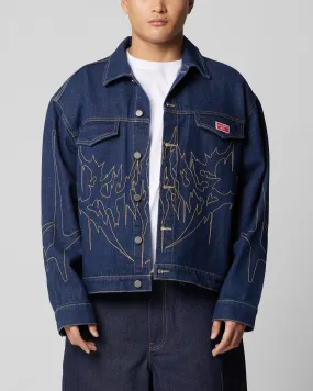 Loiter Chaos Denim Jacket Indigo Contemporary Fit