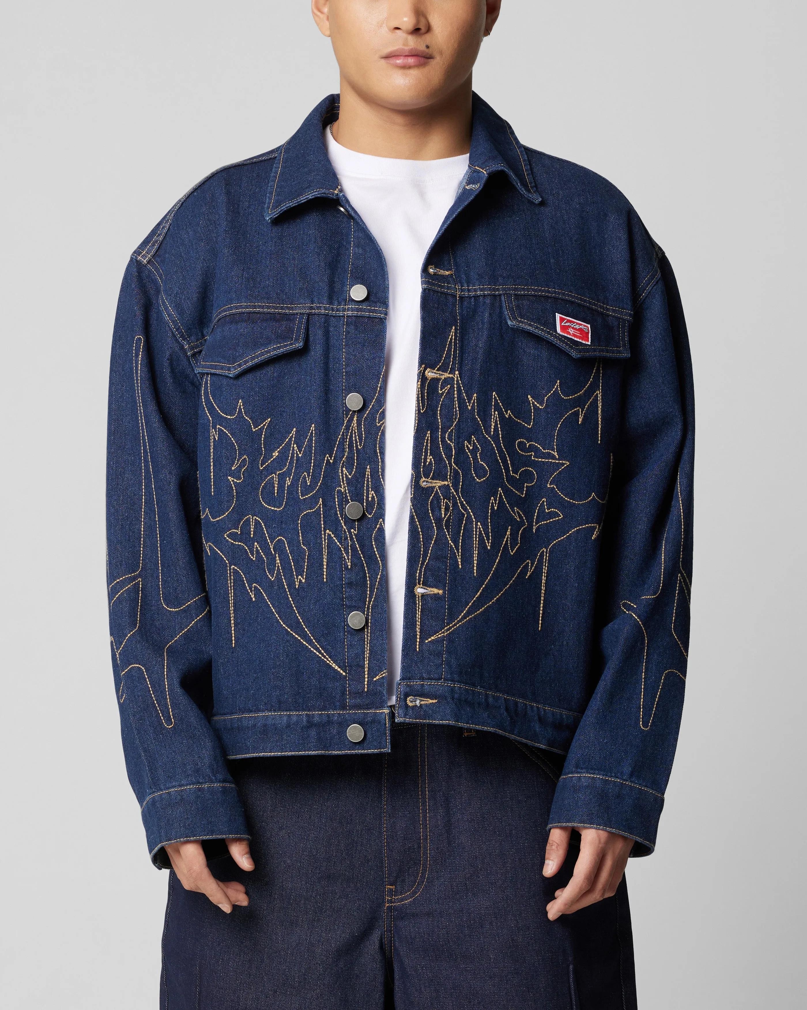 Loiter Chaos Denim Jacket Indigo Contemporary Fit