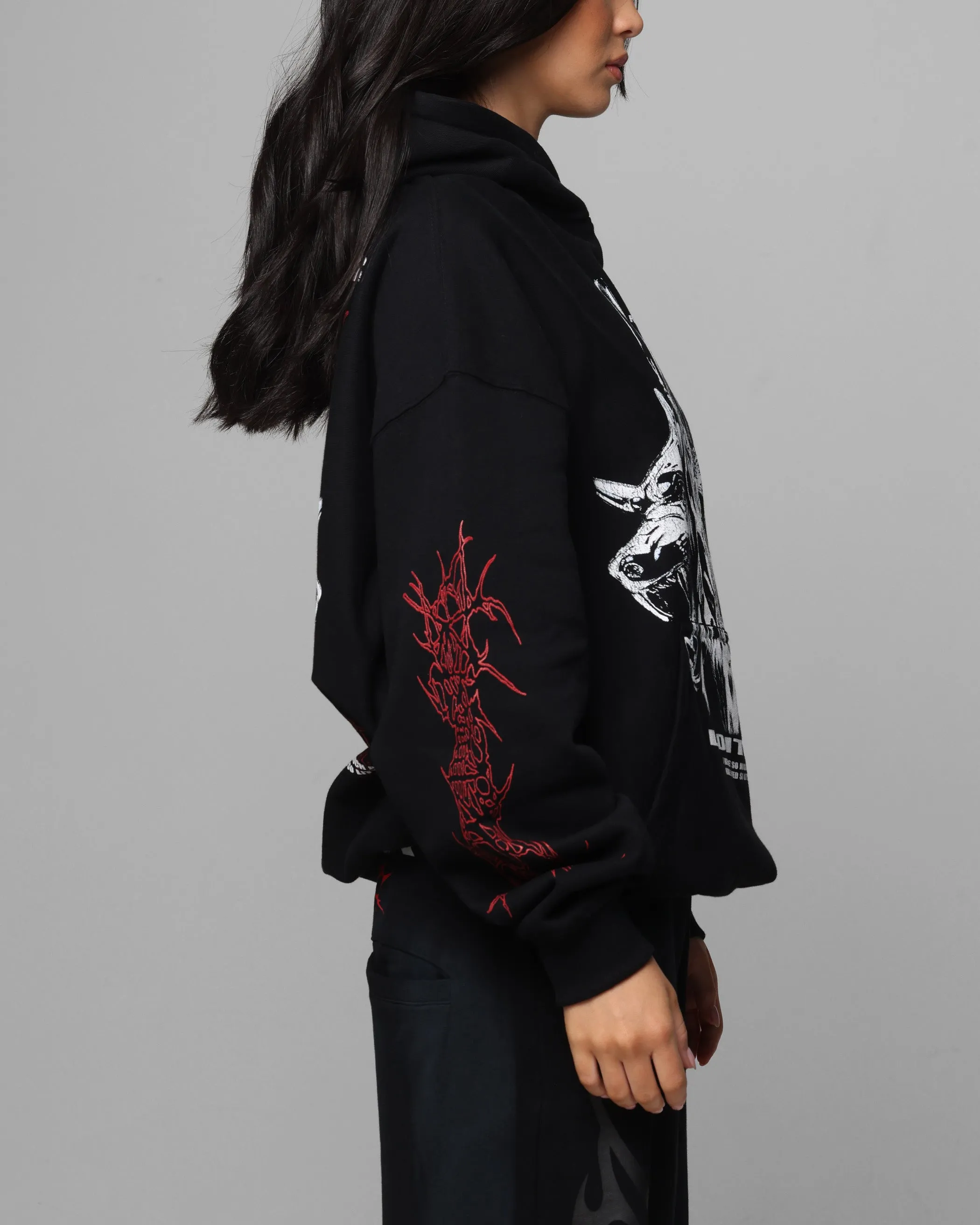 Remember Loiter Chrome Dogs Vintage Hoodie Black