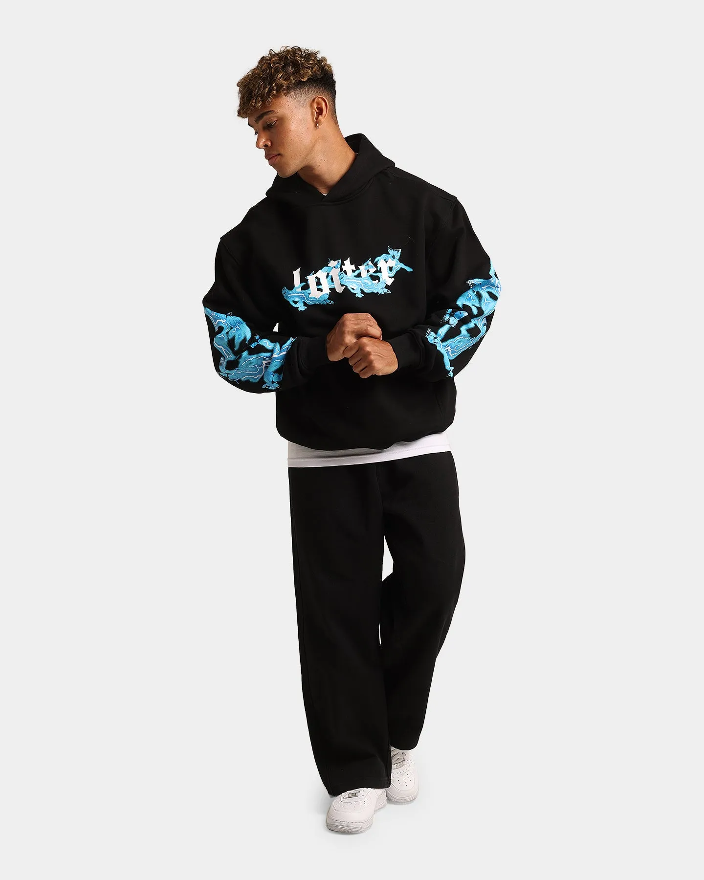 Loiter Electro Butterfly Hoodie Black Loungewear