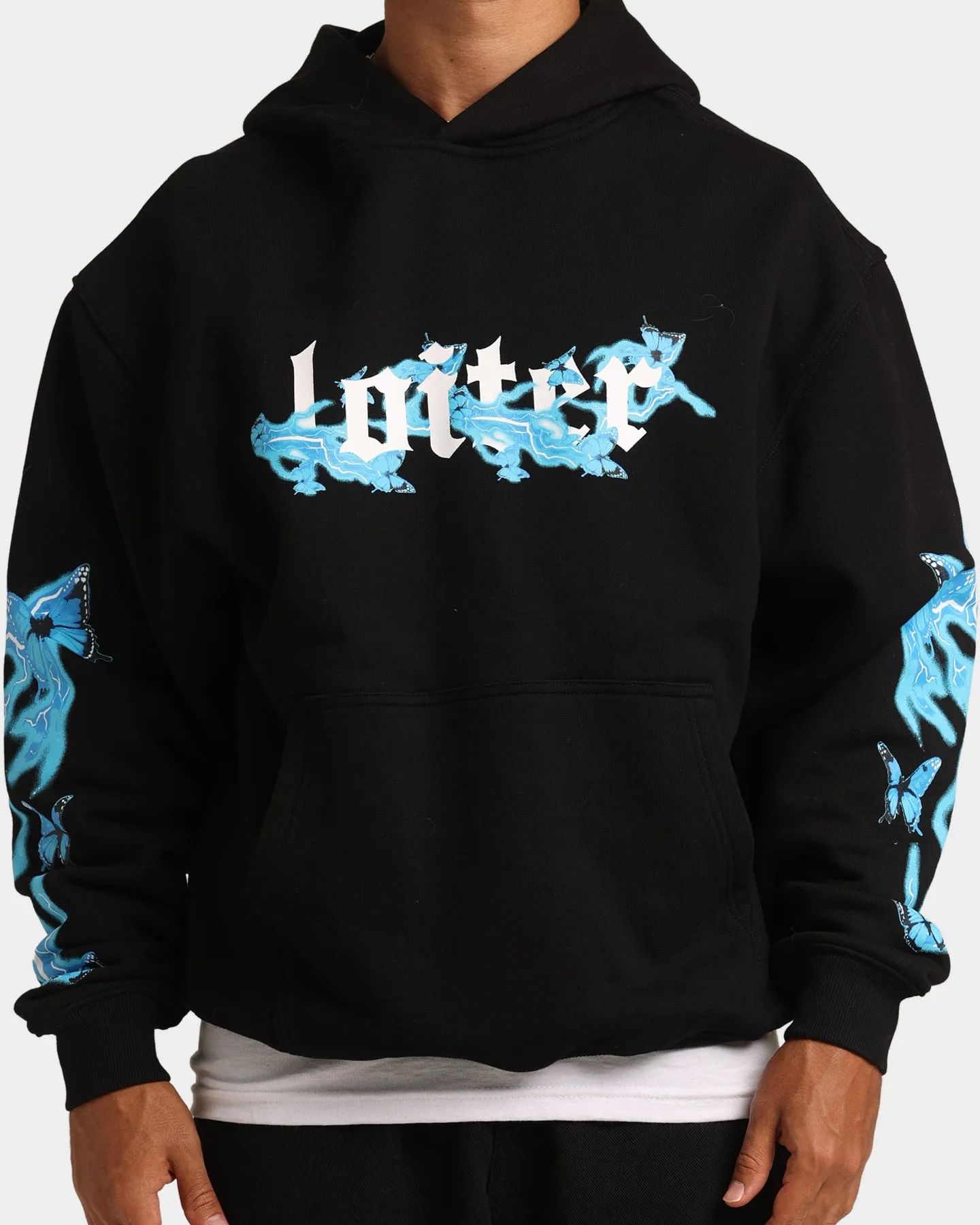 Perseverance Loiter Electro Butterfly Hoodie Black
