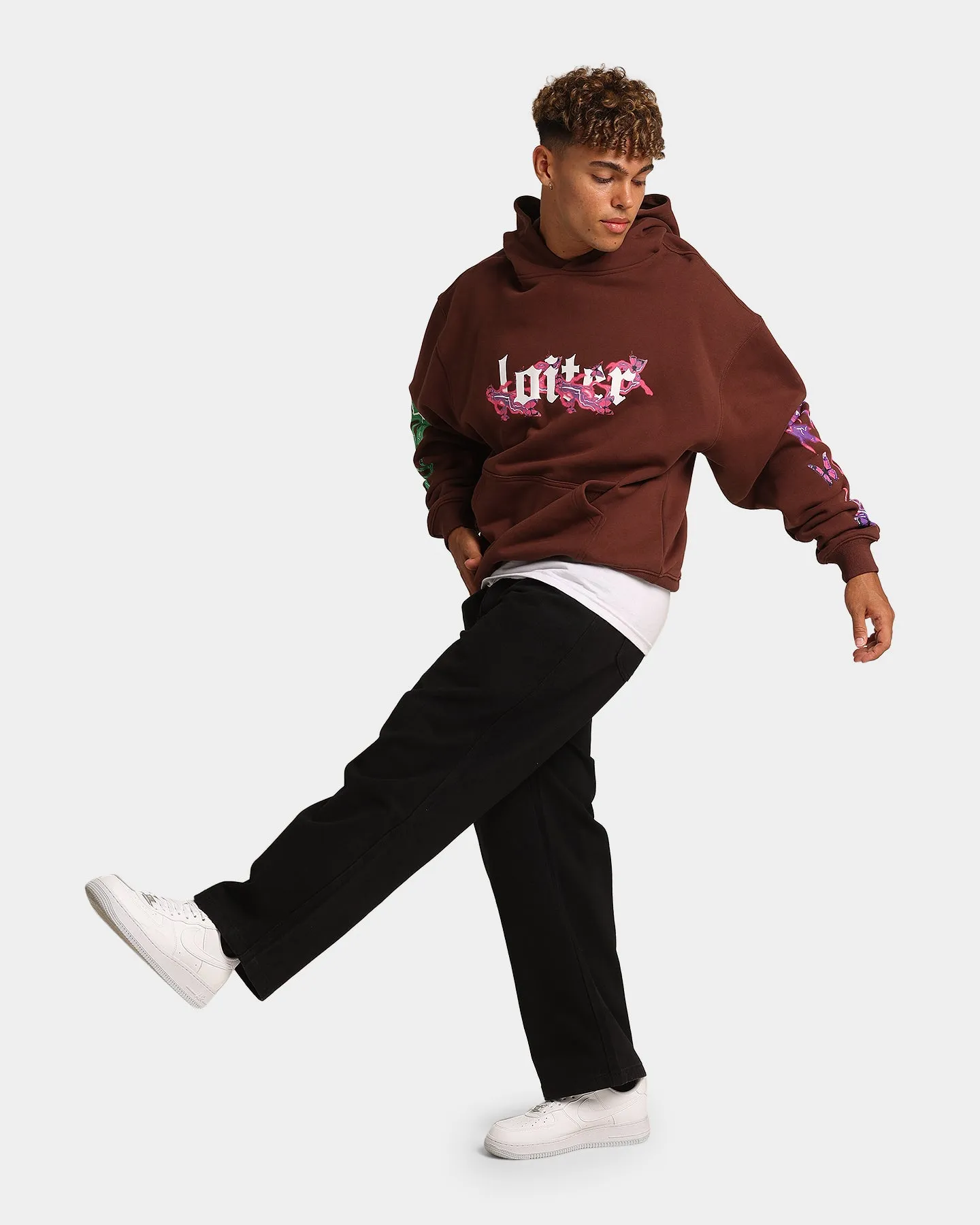 Adapt Individual-sports Loiter Electro Butterfly Hoodie Brown