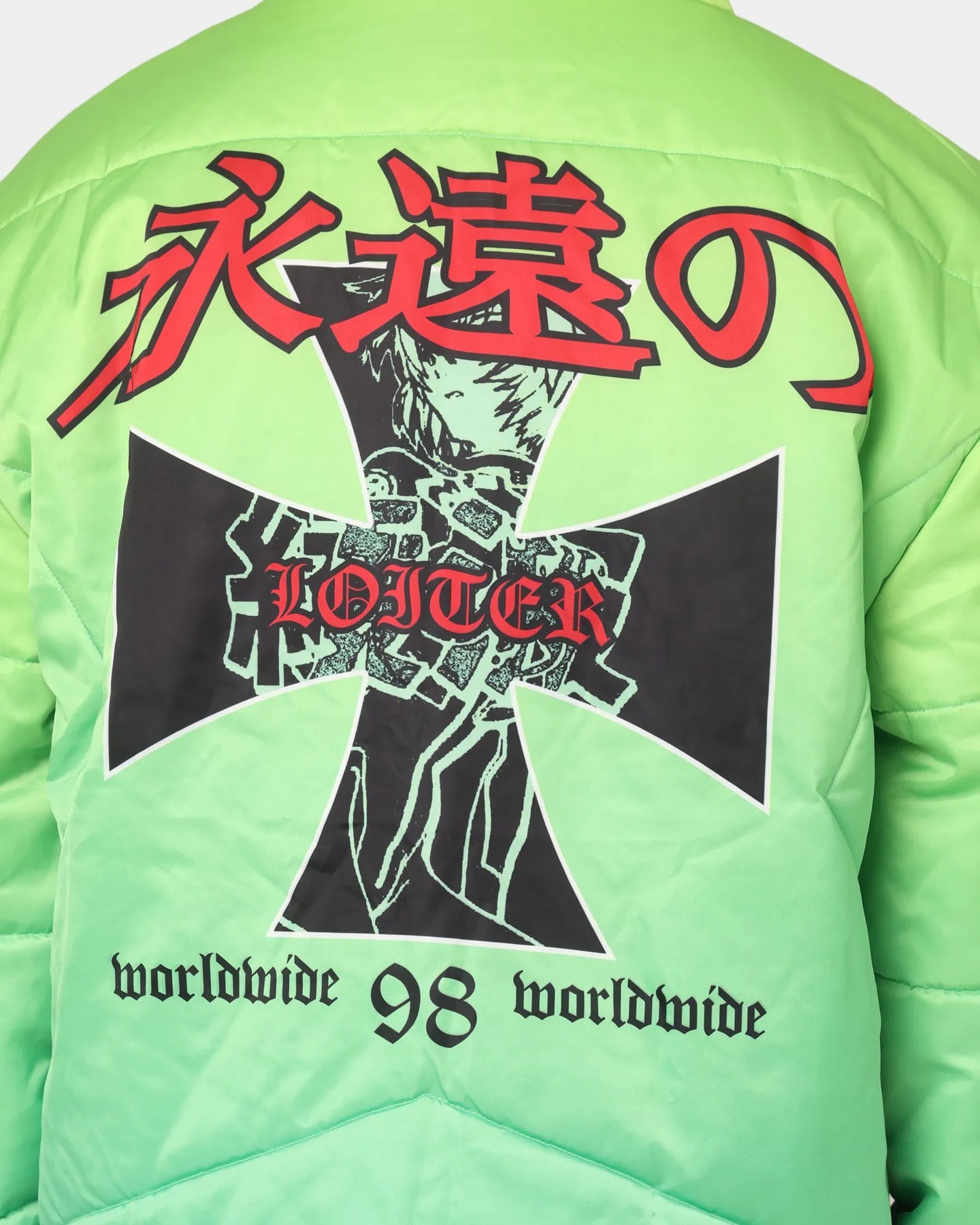 Music Loiter Eternal Puffer Jacket Neon Green