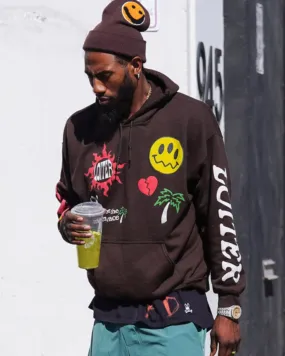 Loiter Euphoric Multi Logo Hoodie Brown Fedora