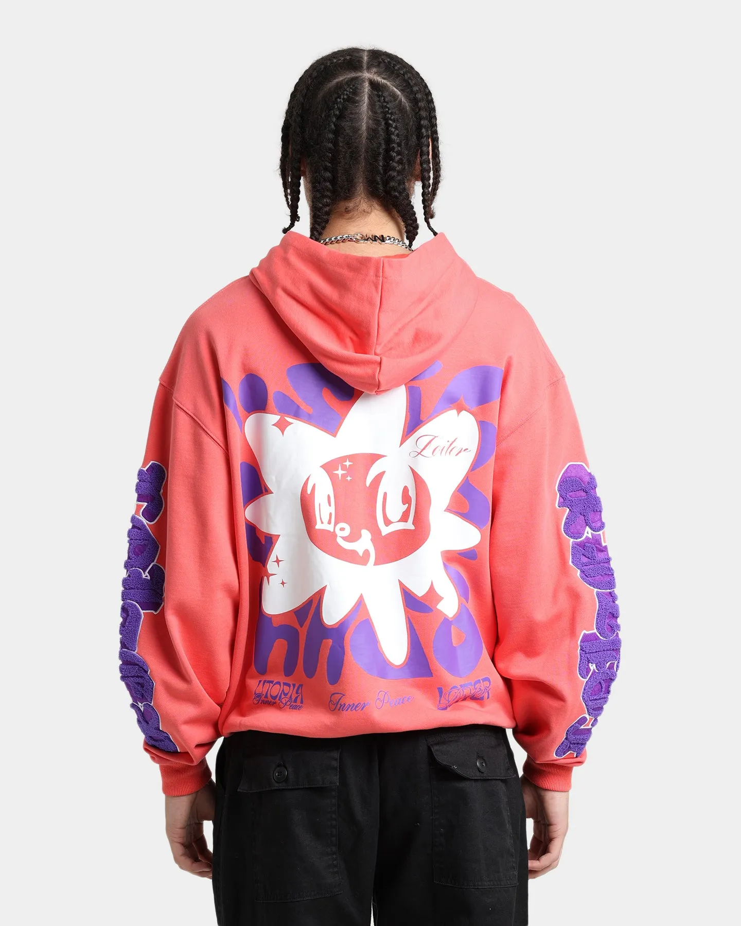 Gender - neutral Loiter Fleur Hoodie Pink