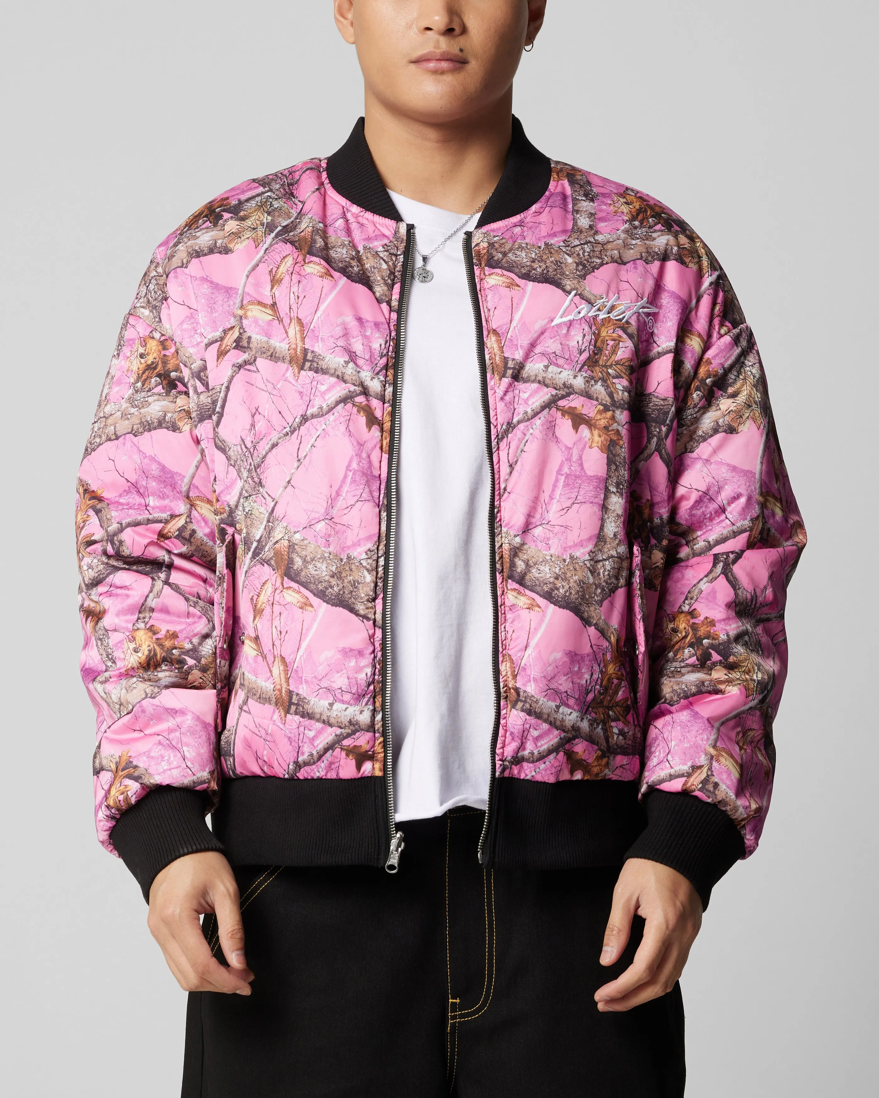 Loiter Hunter Reversible Jacket Black/Pink Reinforced Elbow Patches Quick Drying
