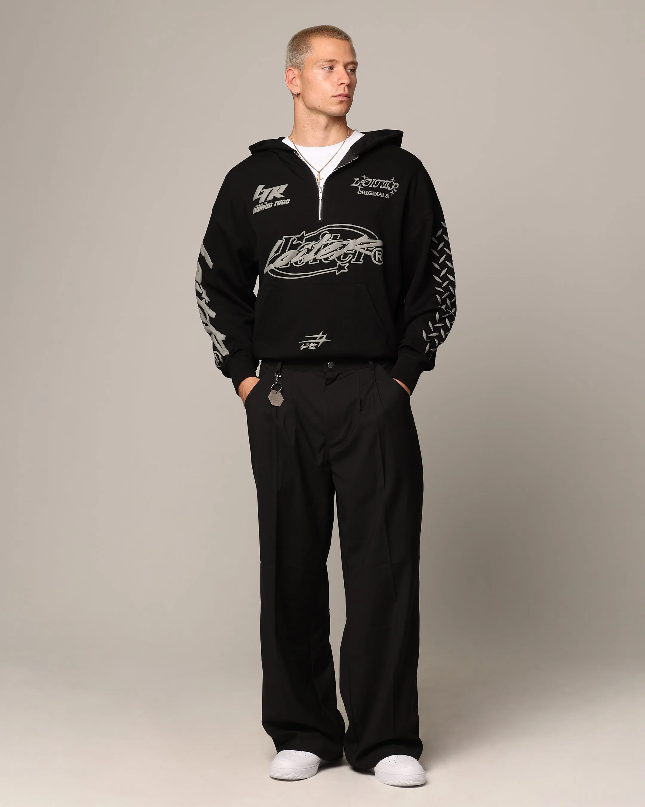 Loiter Instinct Hoodie Black Hear comfort enhancer