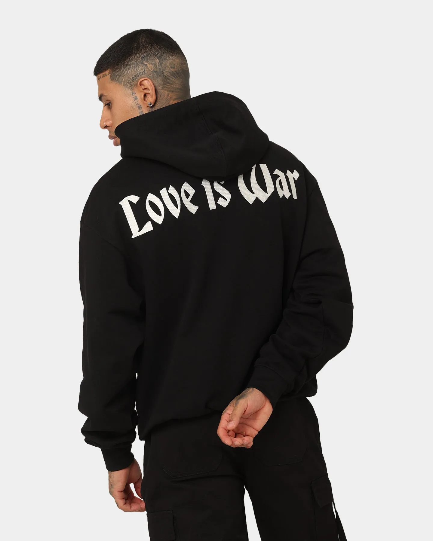 Loiter Love Is War Hoodie Black Container