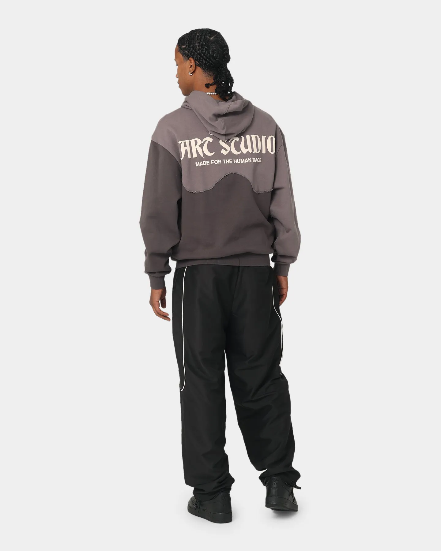 Double Stitched Construction Loiter Palette Hoodie Grey