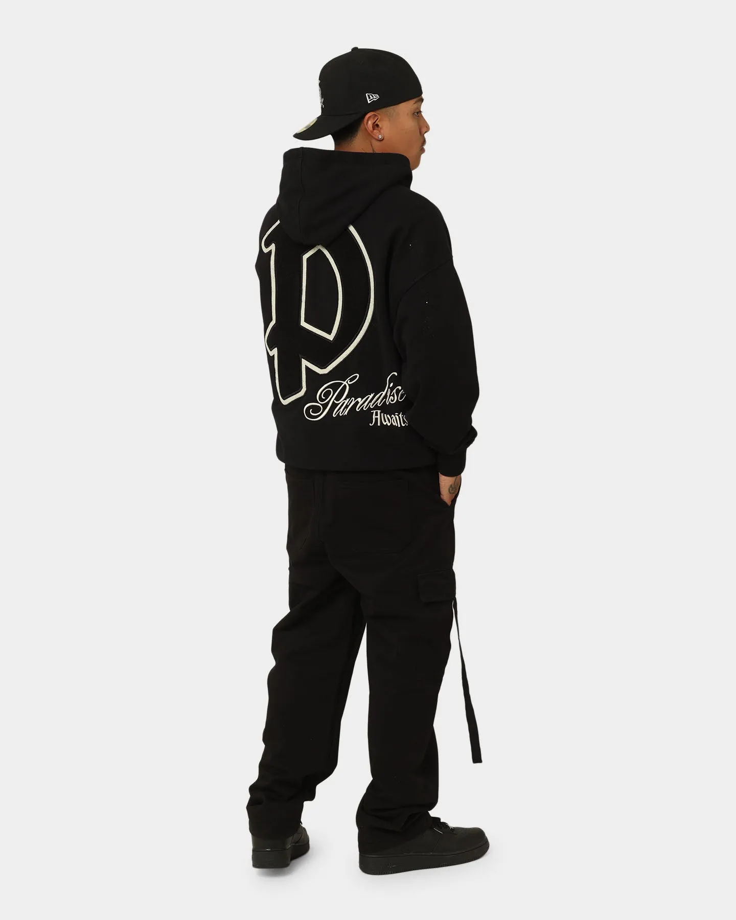 See Loiter Paradise Zip Hoodie Off Black