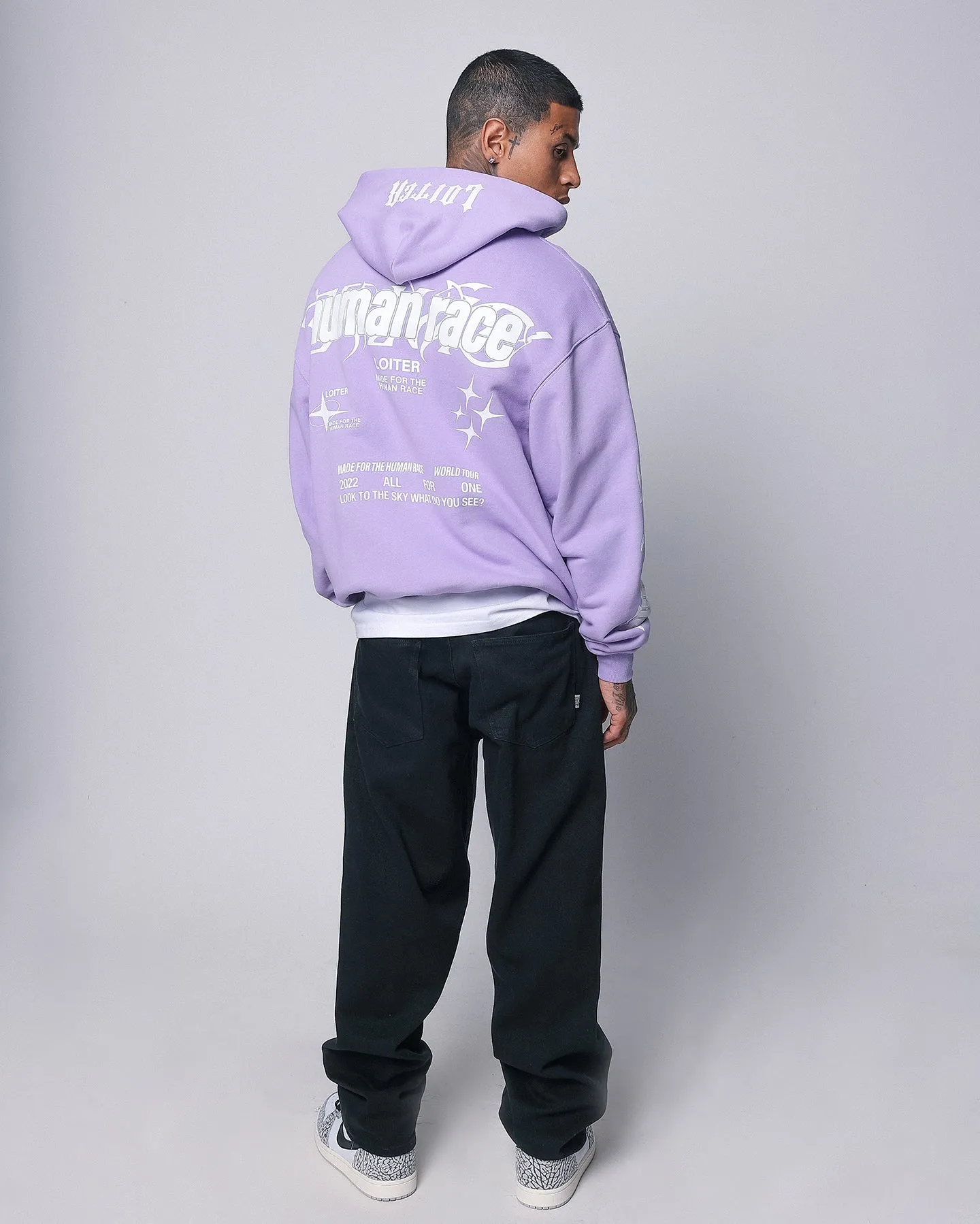 clearance Demonstrate Loiter Rave Zip Hoodie Lilac