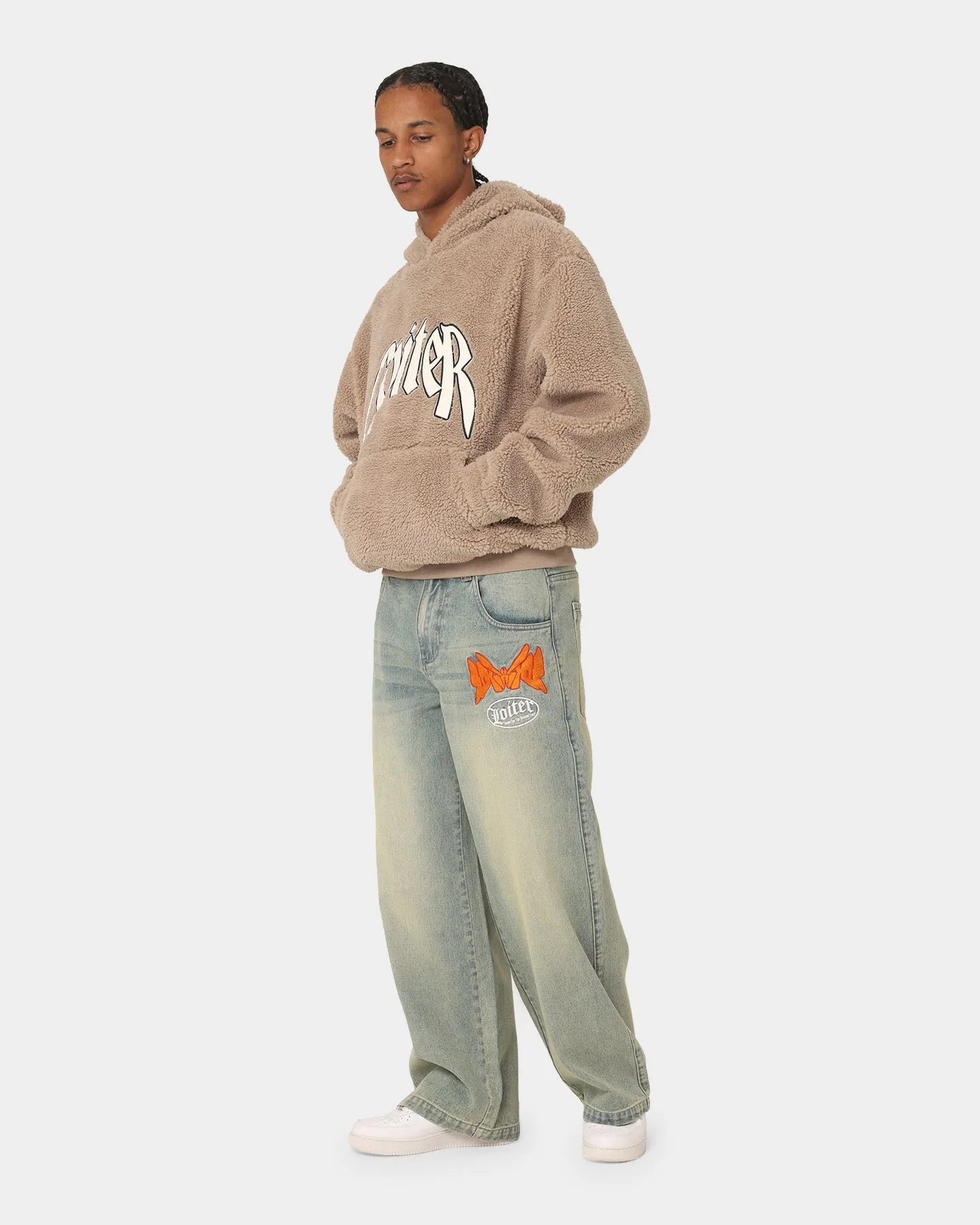 Loiter Sherpa Hoodie Tan Period