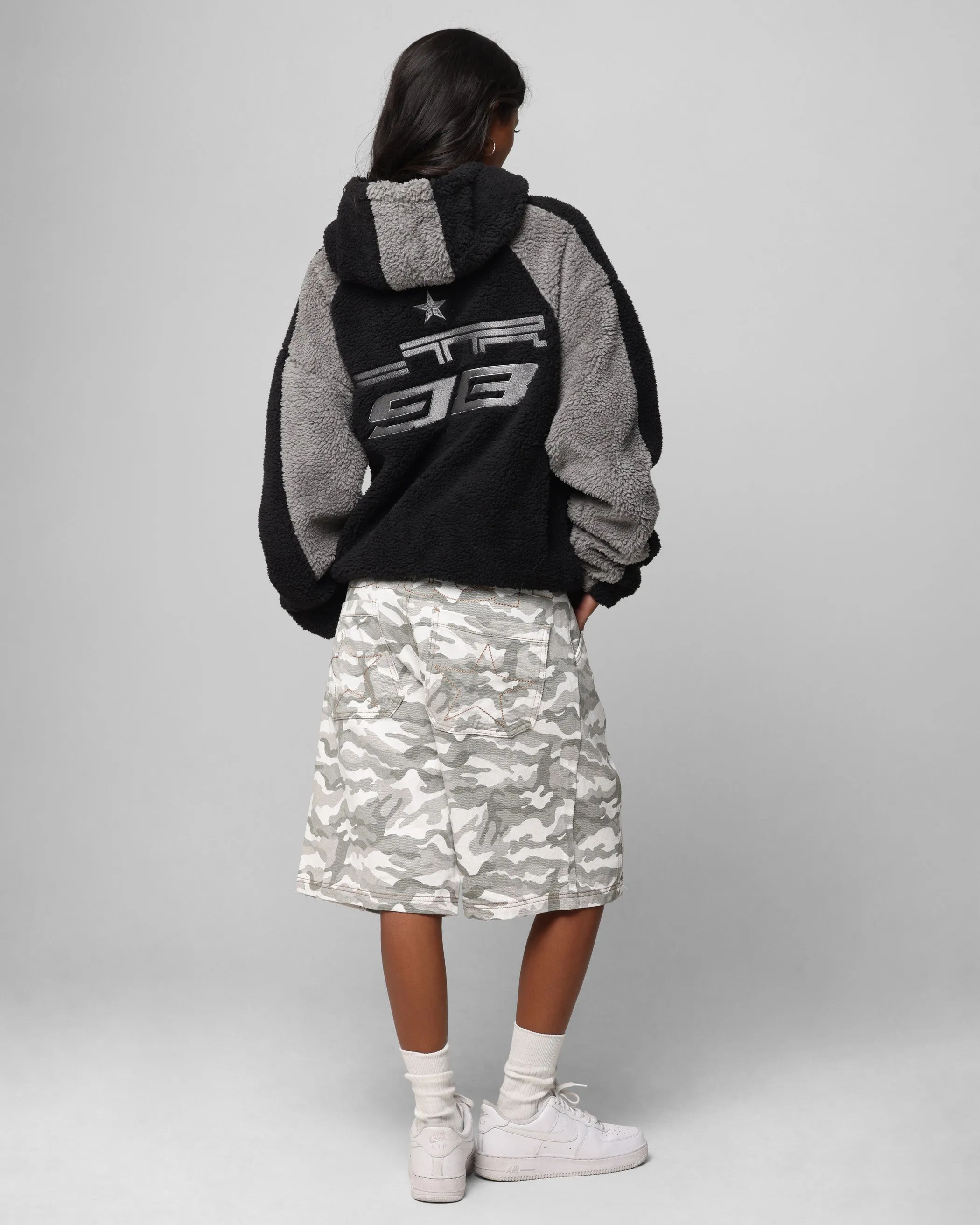 Loiter Speedway Fleece Jacket Black/Grey Subtle Daily Wear