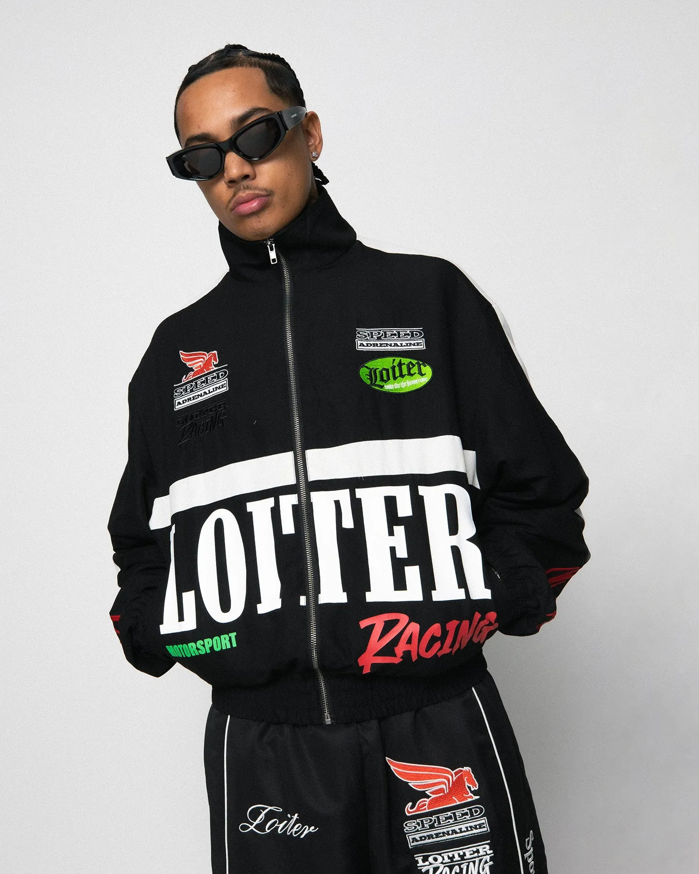 Loiter Speedway Windbreaker Jacket Black suitable for air sports Layer Ready