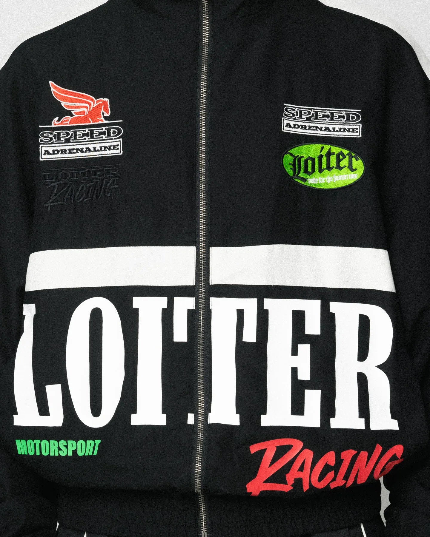 office workers Loiter Speedway Windbreaker Jacket Black