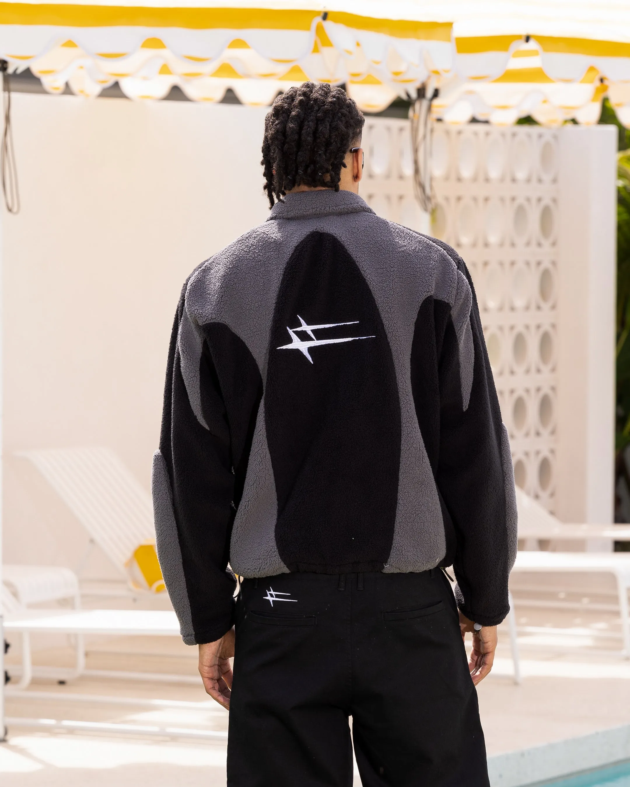 Simple Layer Loiter Spire Fleece Jacket Black