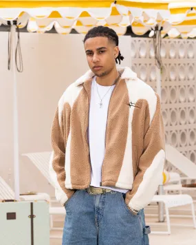 Loiter Spire Fleece Jacket Dark Tan/Ecru Imagine Grow