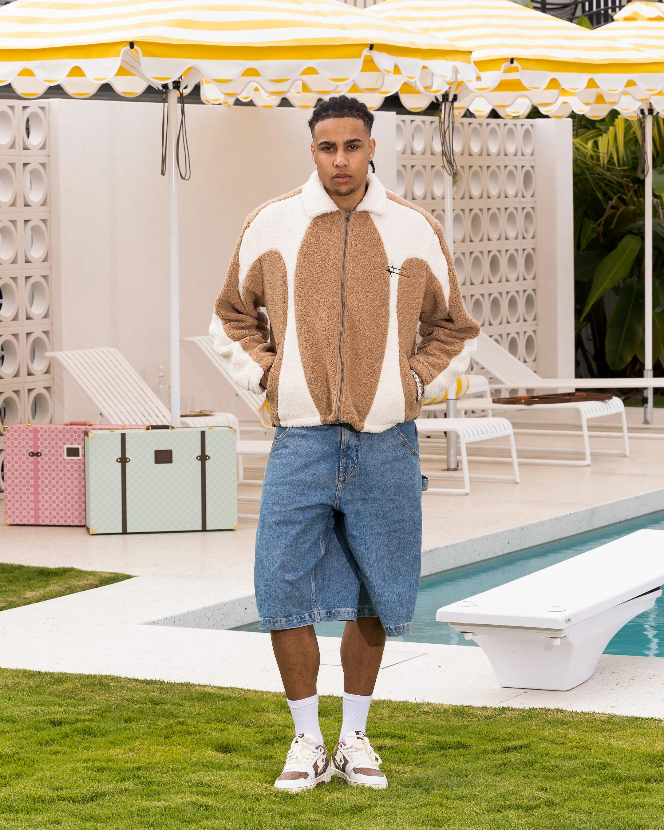 Loiter Spire Fleece Jacket Dark Tan/Ecru Active Protection Connect