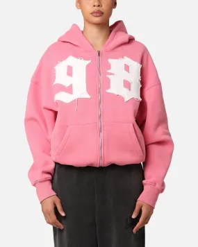 Waterproof Material rural people Loiter Star Child Zip Hoodie Pink