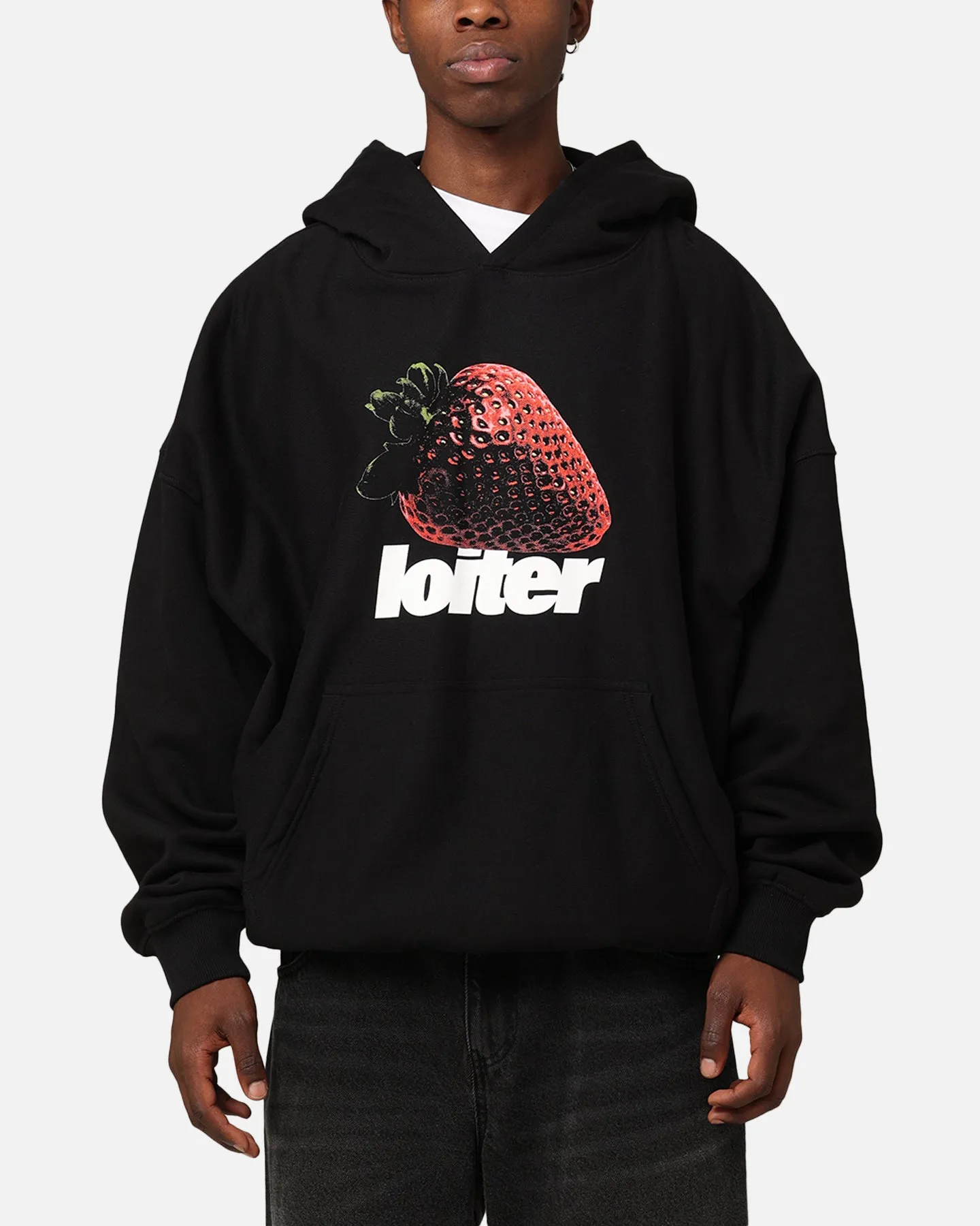Loiter Strawberry Hoodie Black Bargain Desire