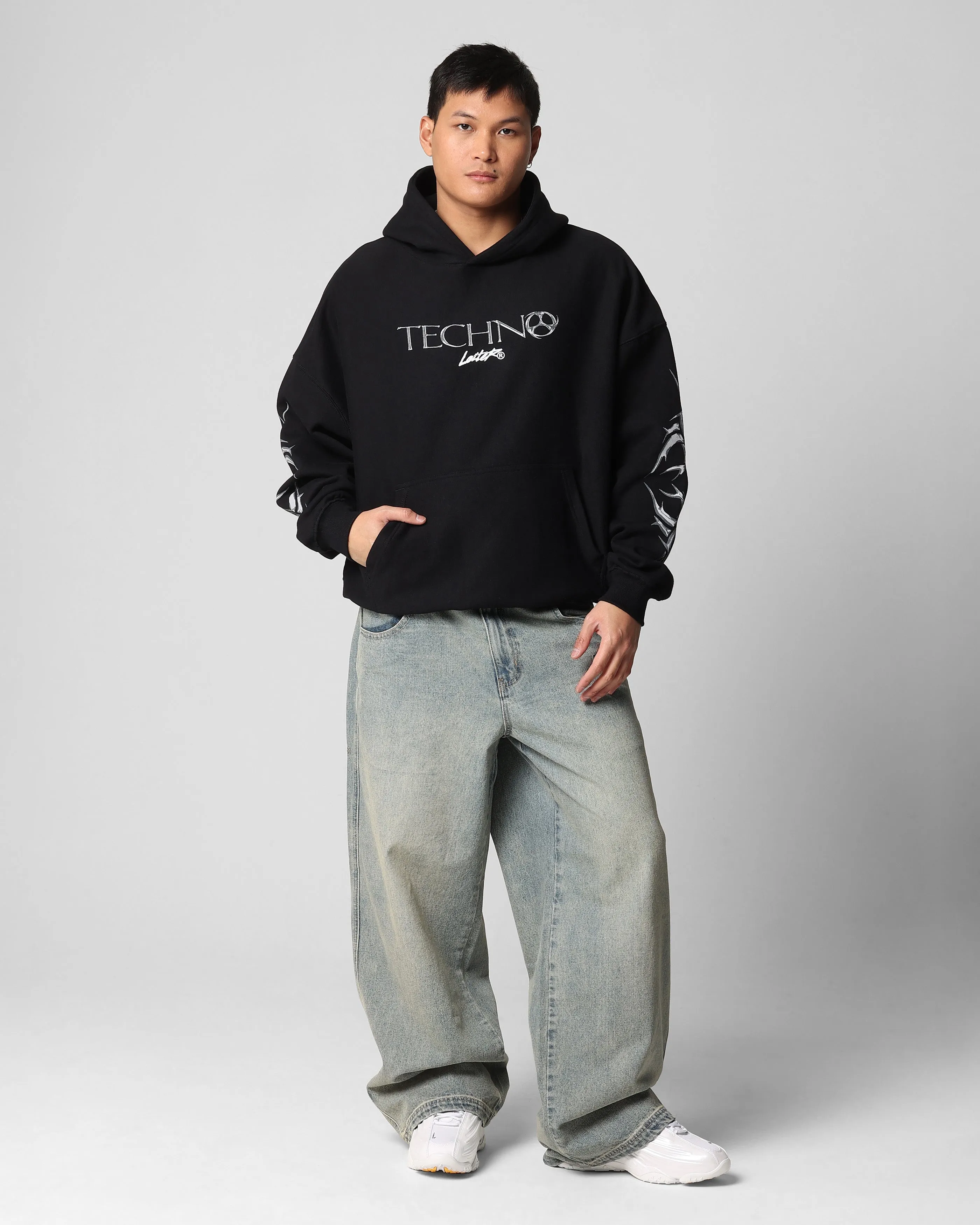 Loiter Techno Hoodie Black All Weather Performance