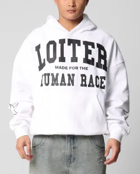 vintage Loiter Training Day Hoodie White