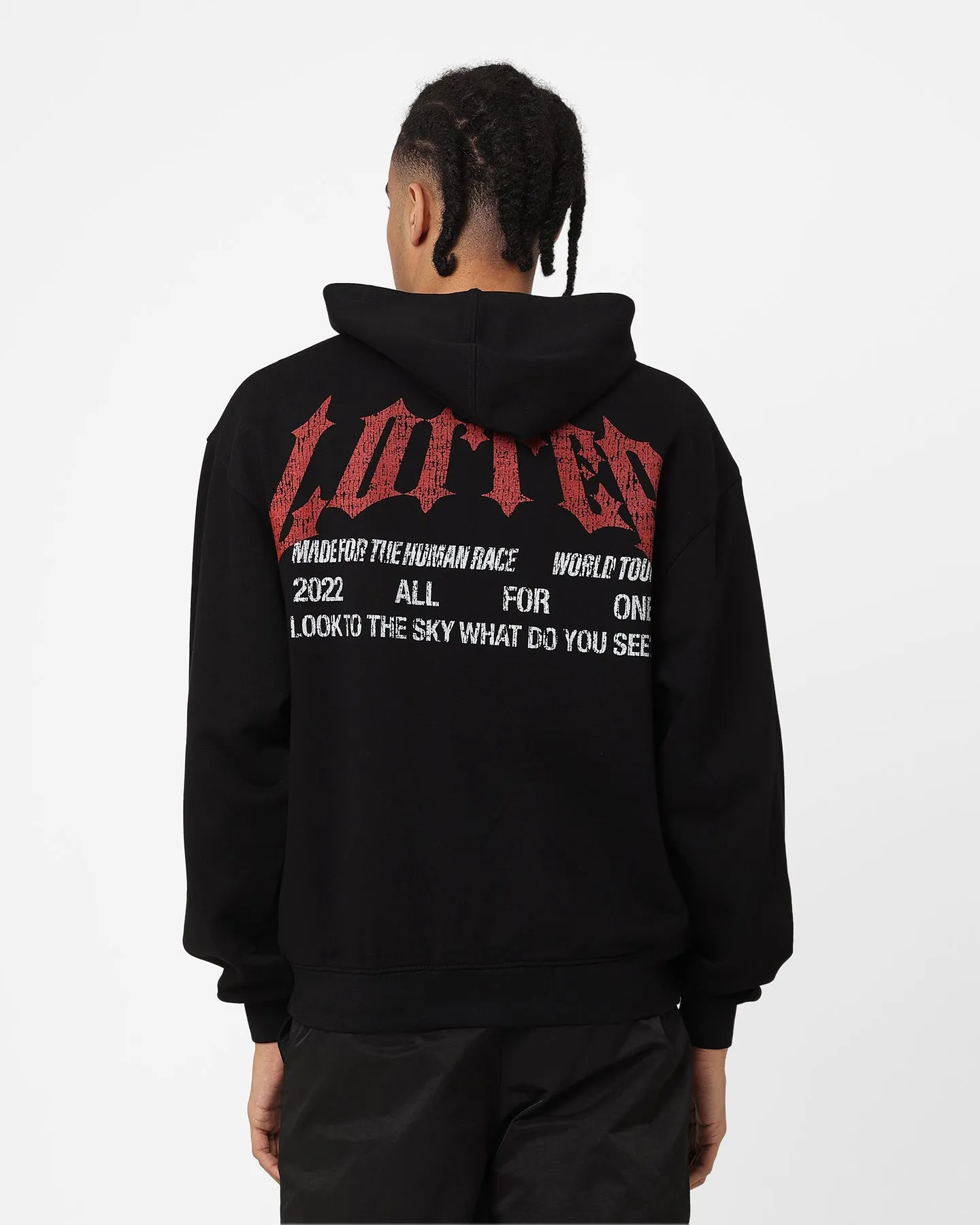 slim warm material Loiter Truth Hoodie Black