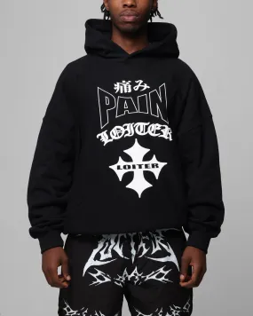 Loiter Ultimate Pain Hoodie Black rainy - day gear