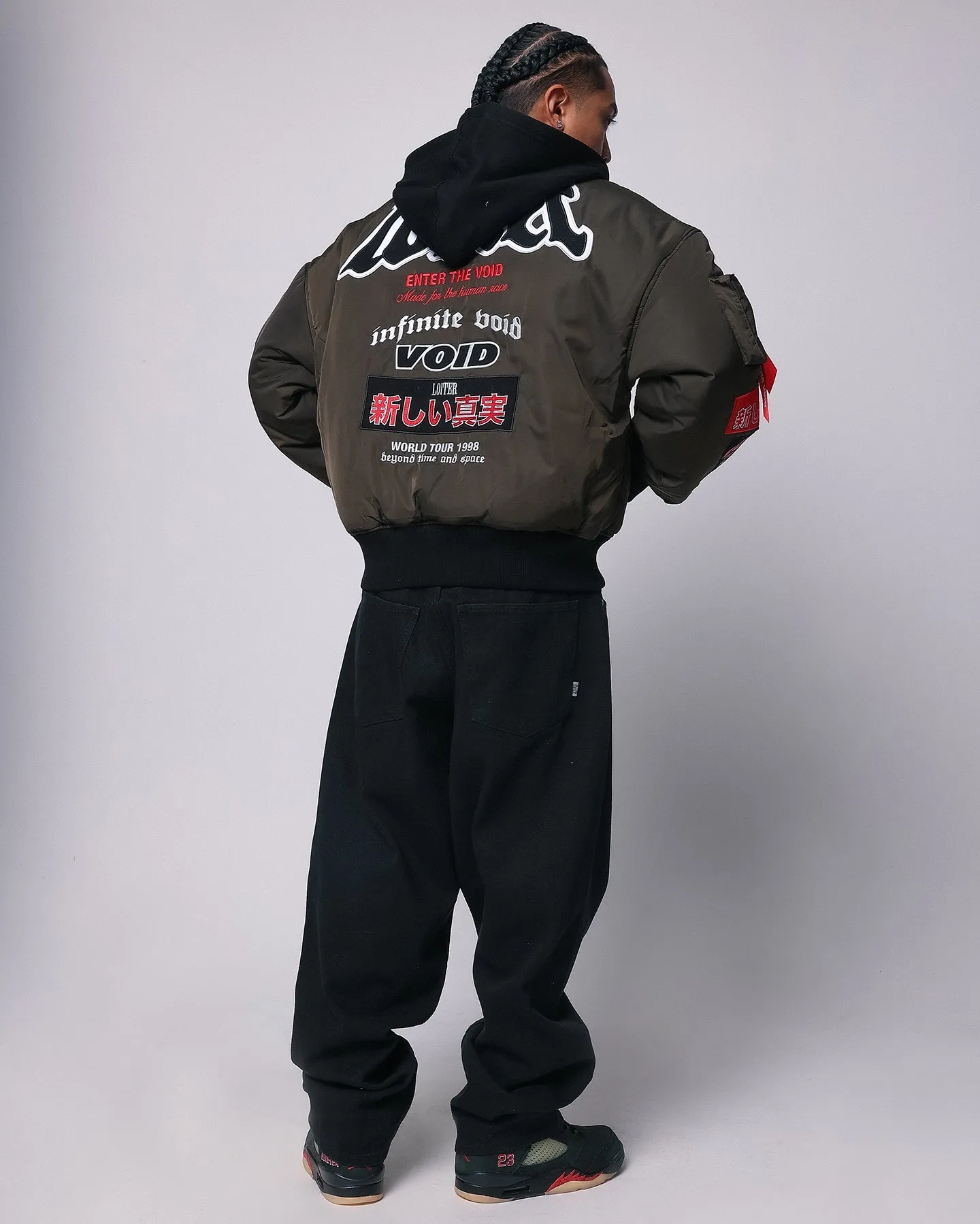 Loiter Void Bomber Jacket Green Adventure Ready