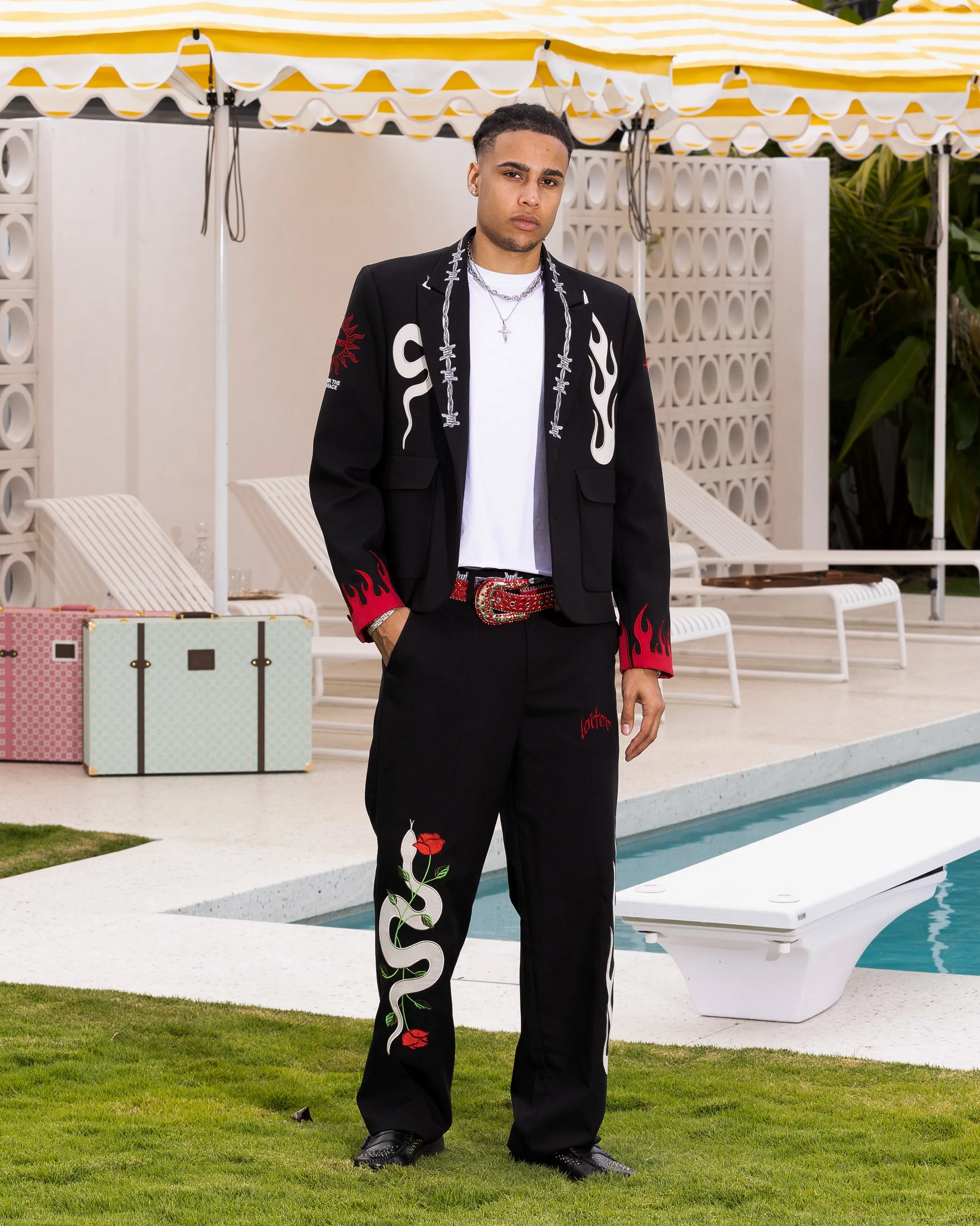 Loiter Western Blazer Jacket Black Ticket