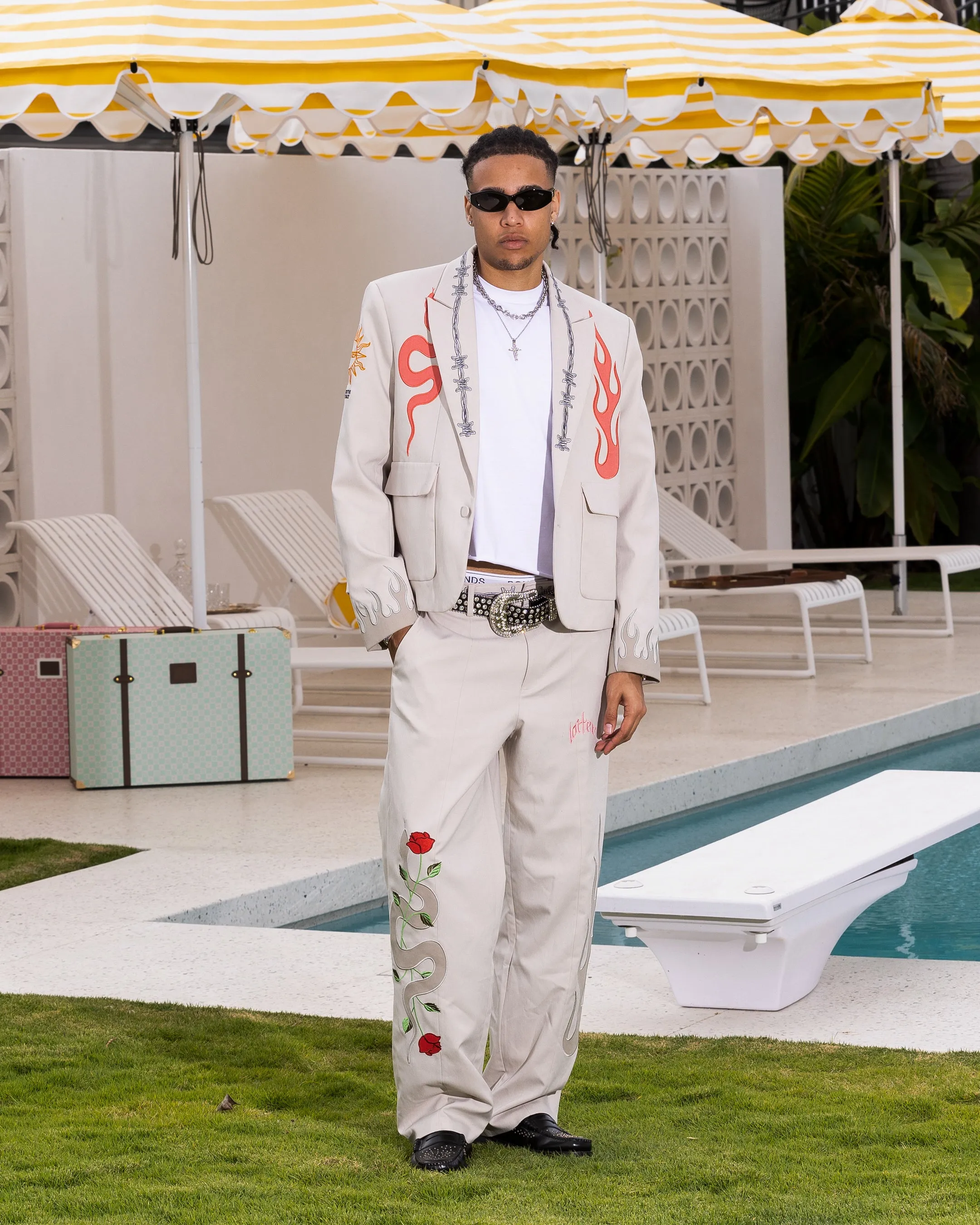 Loiter Western Blazer Jacket Off White Insulated Jacket Surf