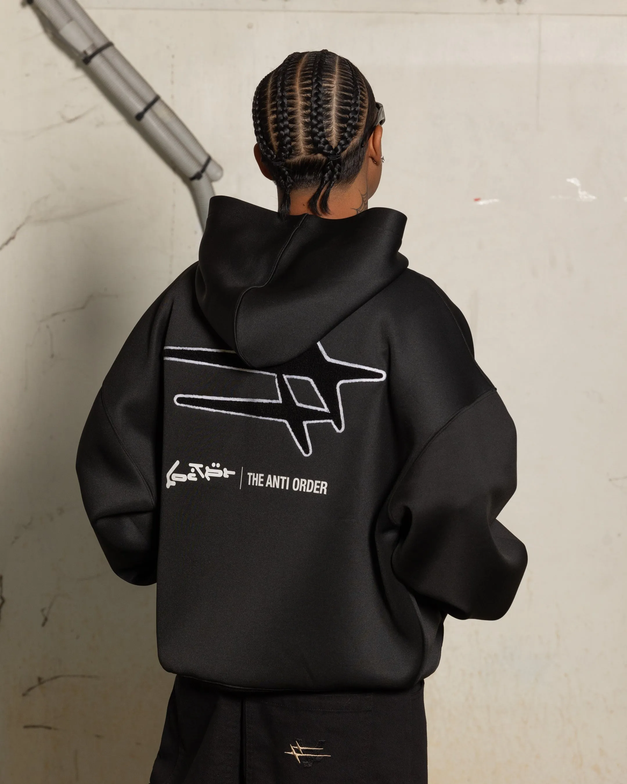 Loiter X The Anti Order Zip Hoodie Black Opportunity