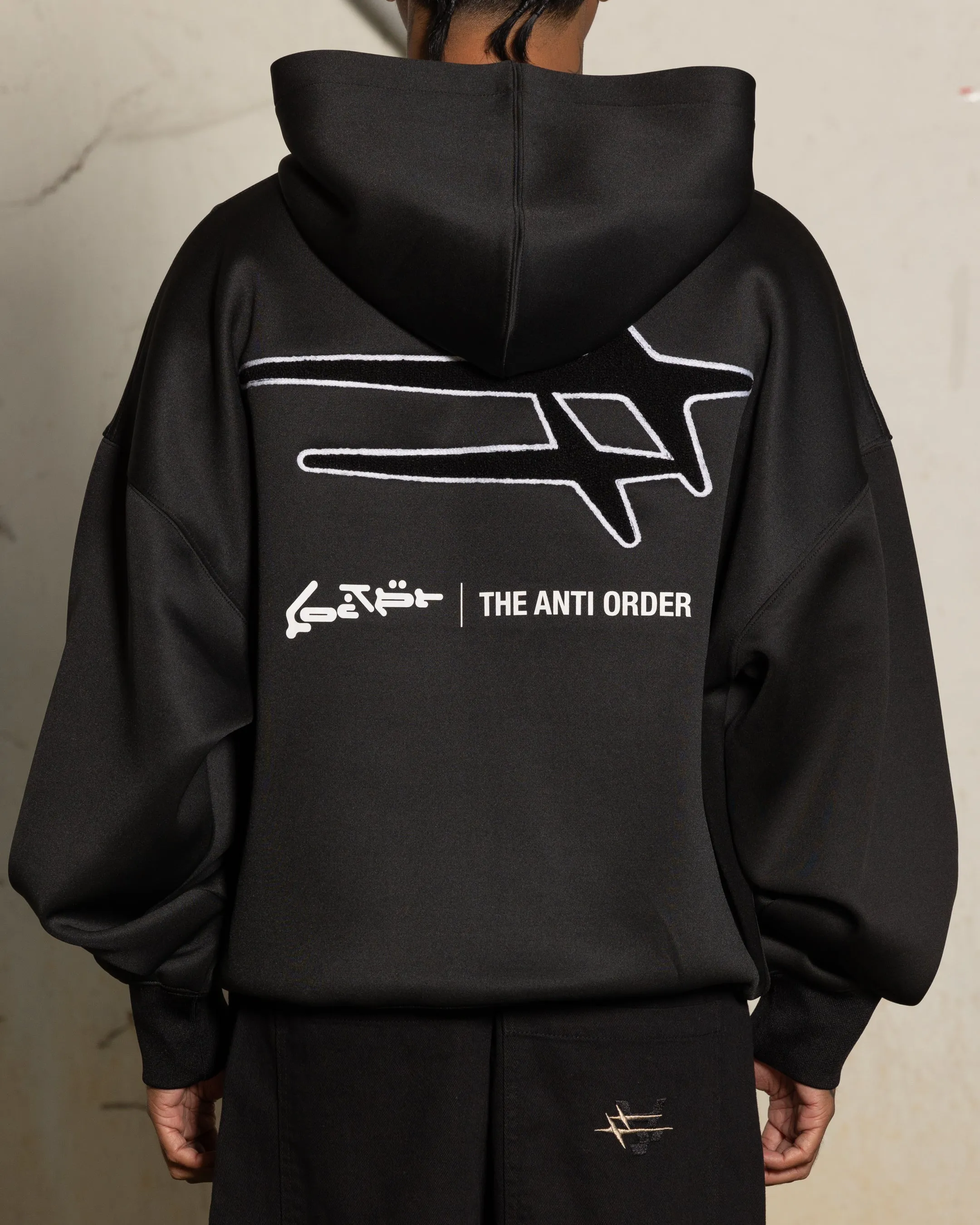 Urban Fit Loiter X The Anti Order Zip Hoodie Black