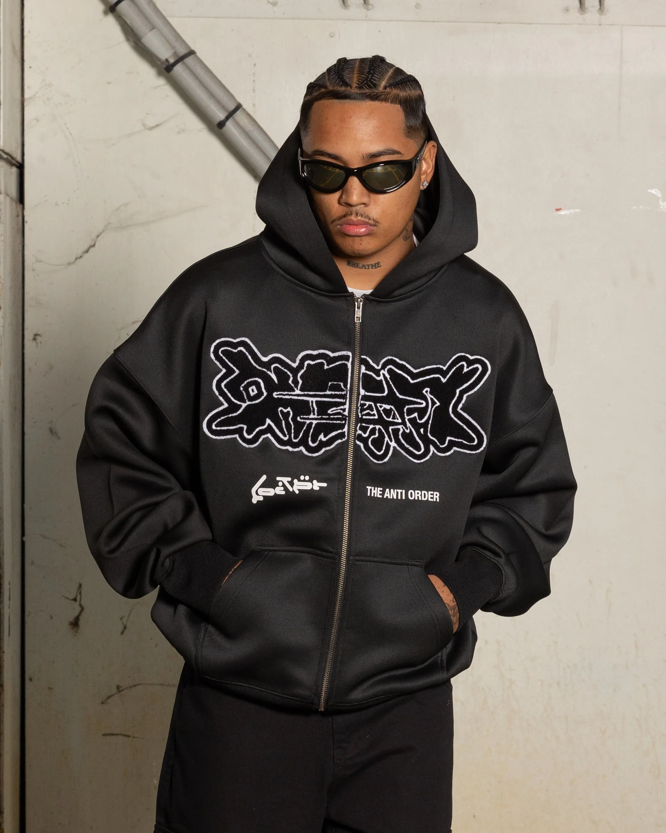 Work Ready Maximize Loiter X The Anti Order Zip Hoodie Black