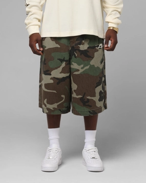 Loiter 3 Quarter Shorts Woodland Camo FadeResistantTreatment