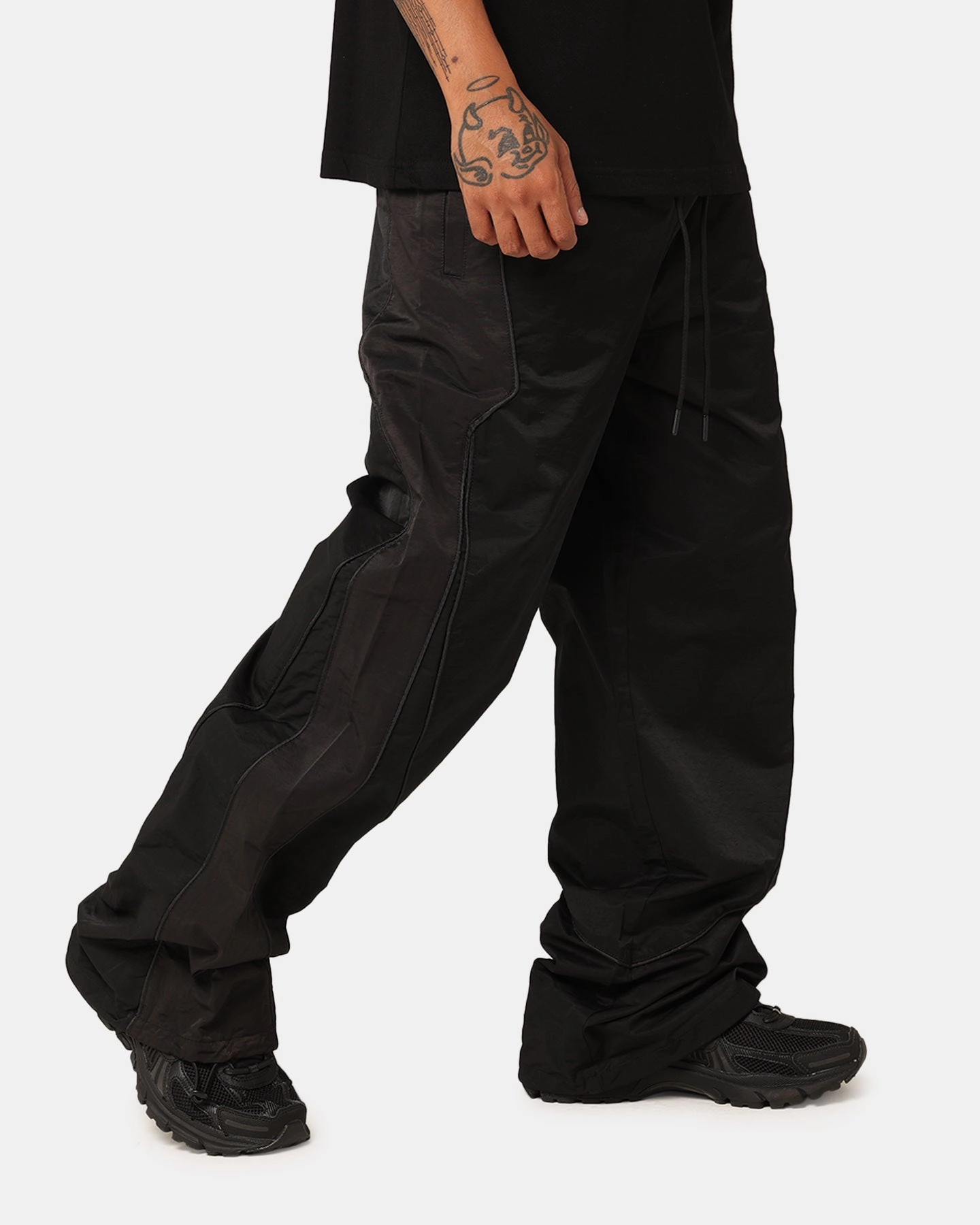 Breath Friendly Wool blend Loiter Alter Track Pants Black