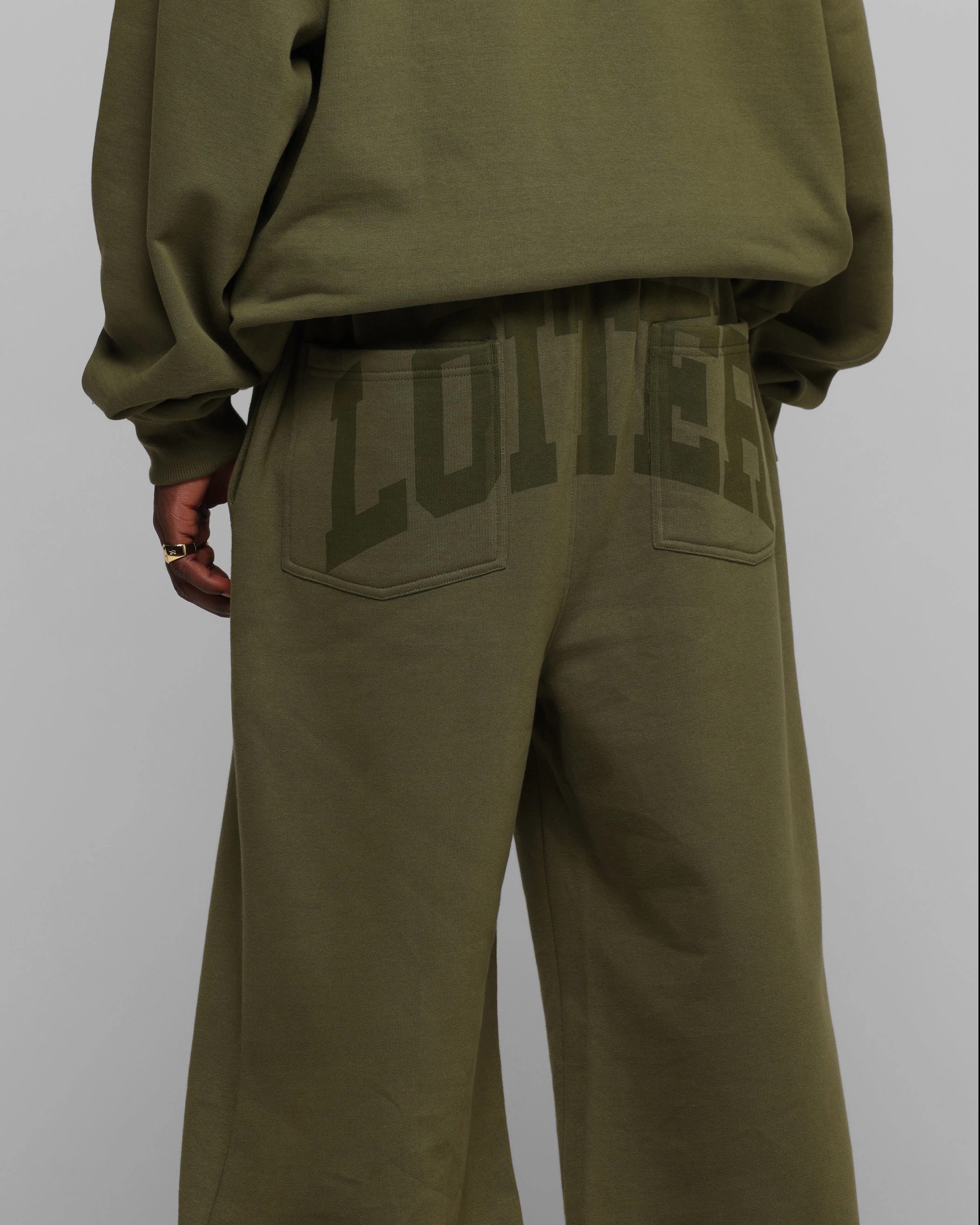 Zip-off legs Loiter Arch Premium Sweat Pants Khaki