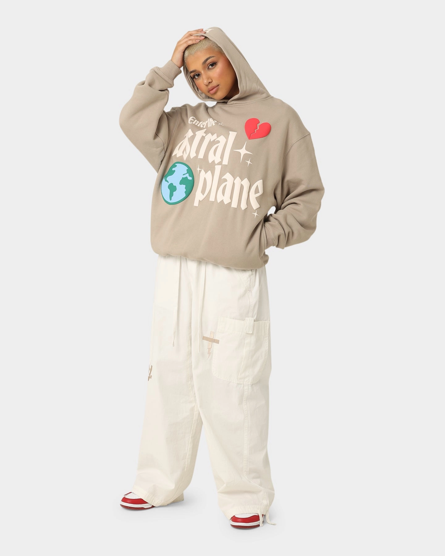 Loiter Astral Plane Hoodie Tan Wool