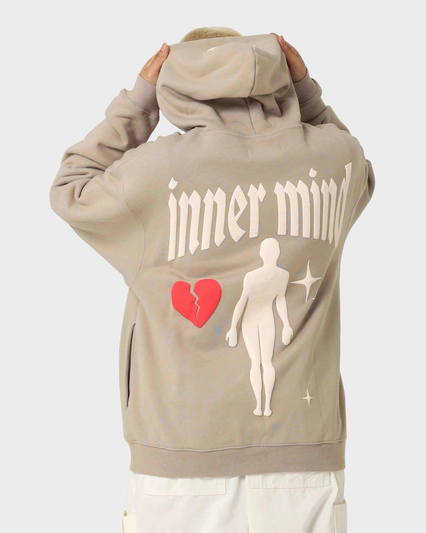 Badge Quick Dry Technology Loiter Astral Plane Hoodie Tan