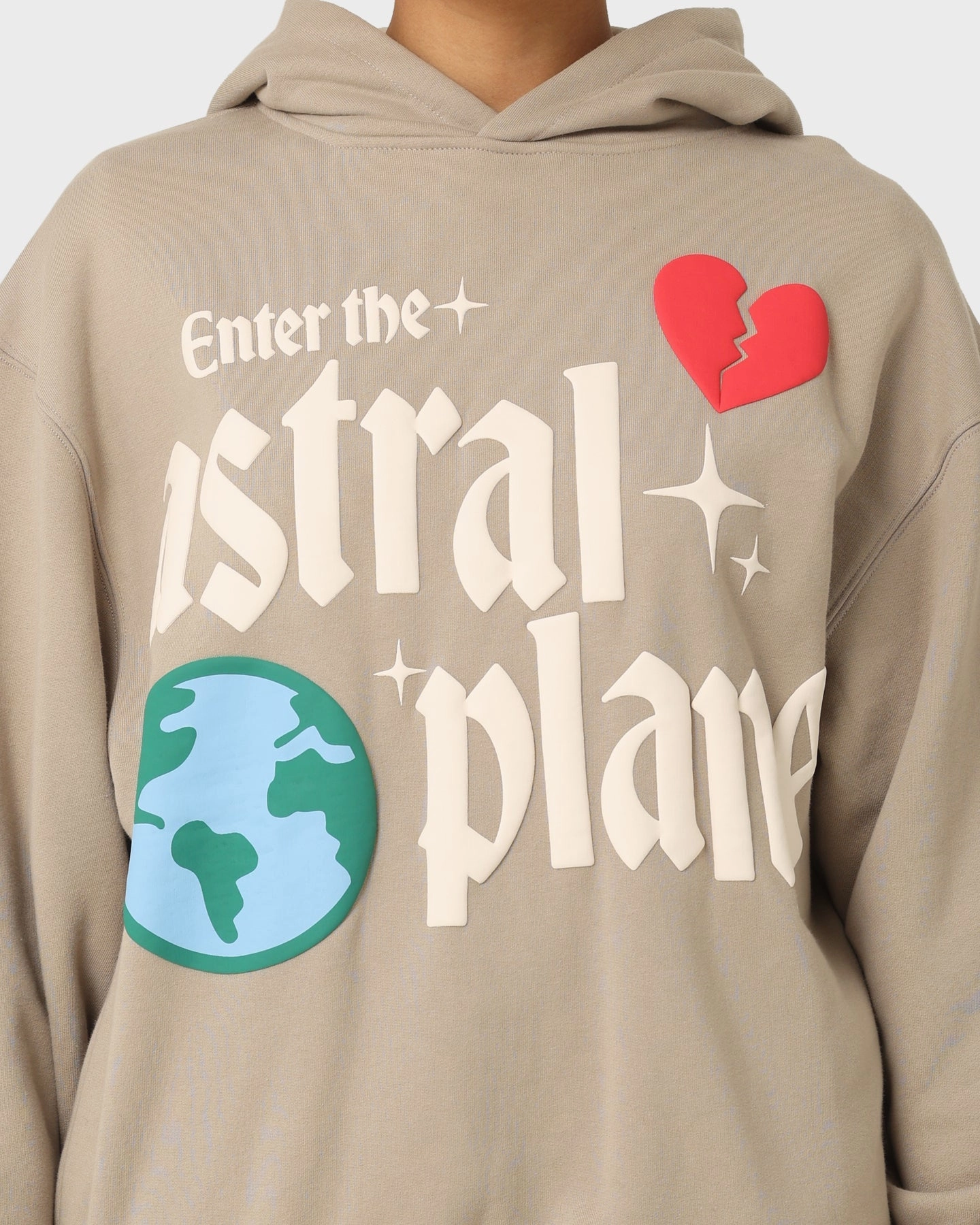 Loiter Astral Plane Hoodie Tan Zippered Closure Rugged Layering