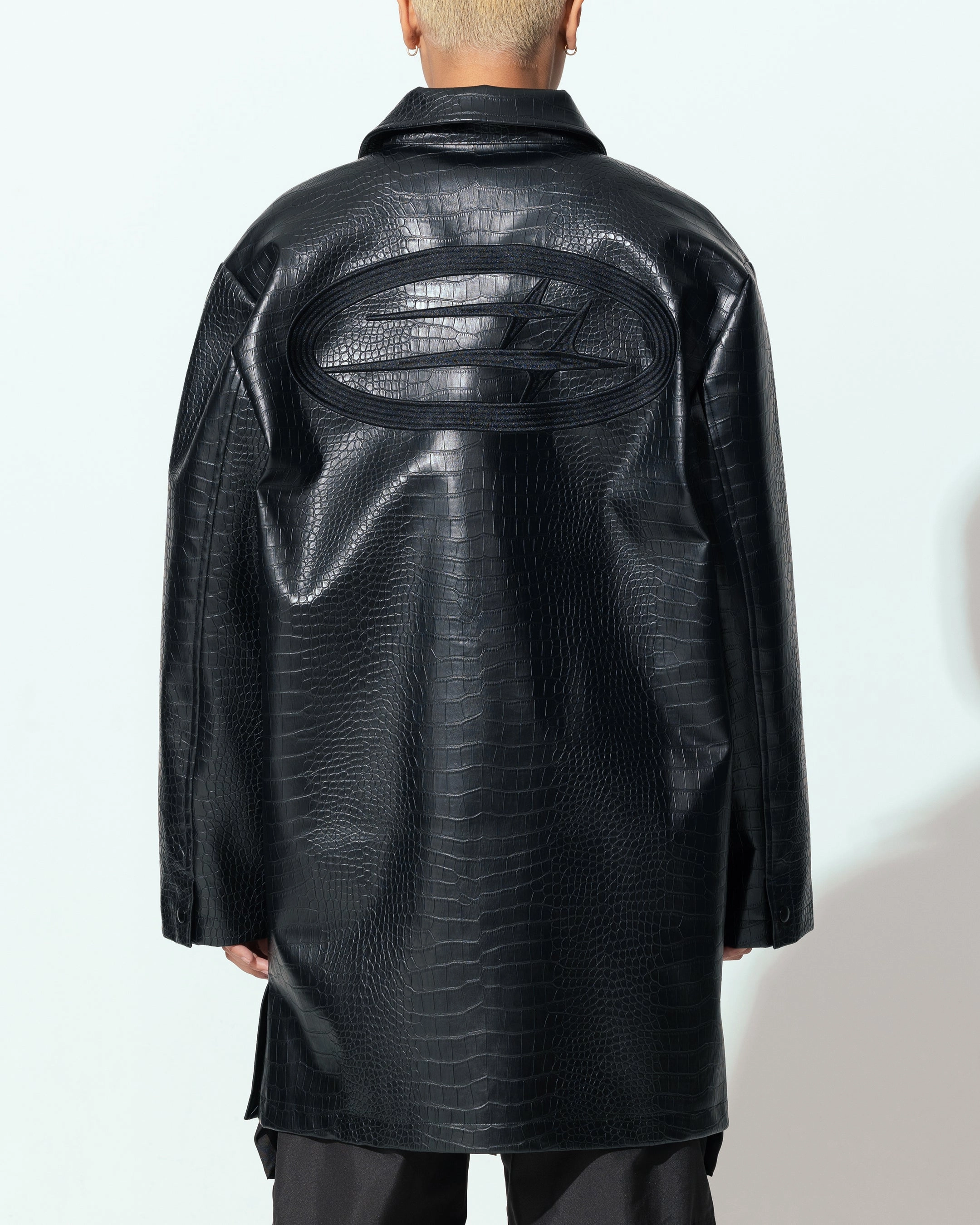 Anti Pilling Bravery Loiter Atmosphere Trench Coat Black