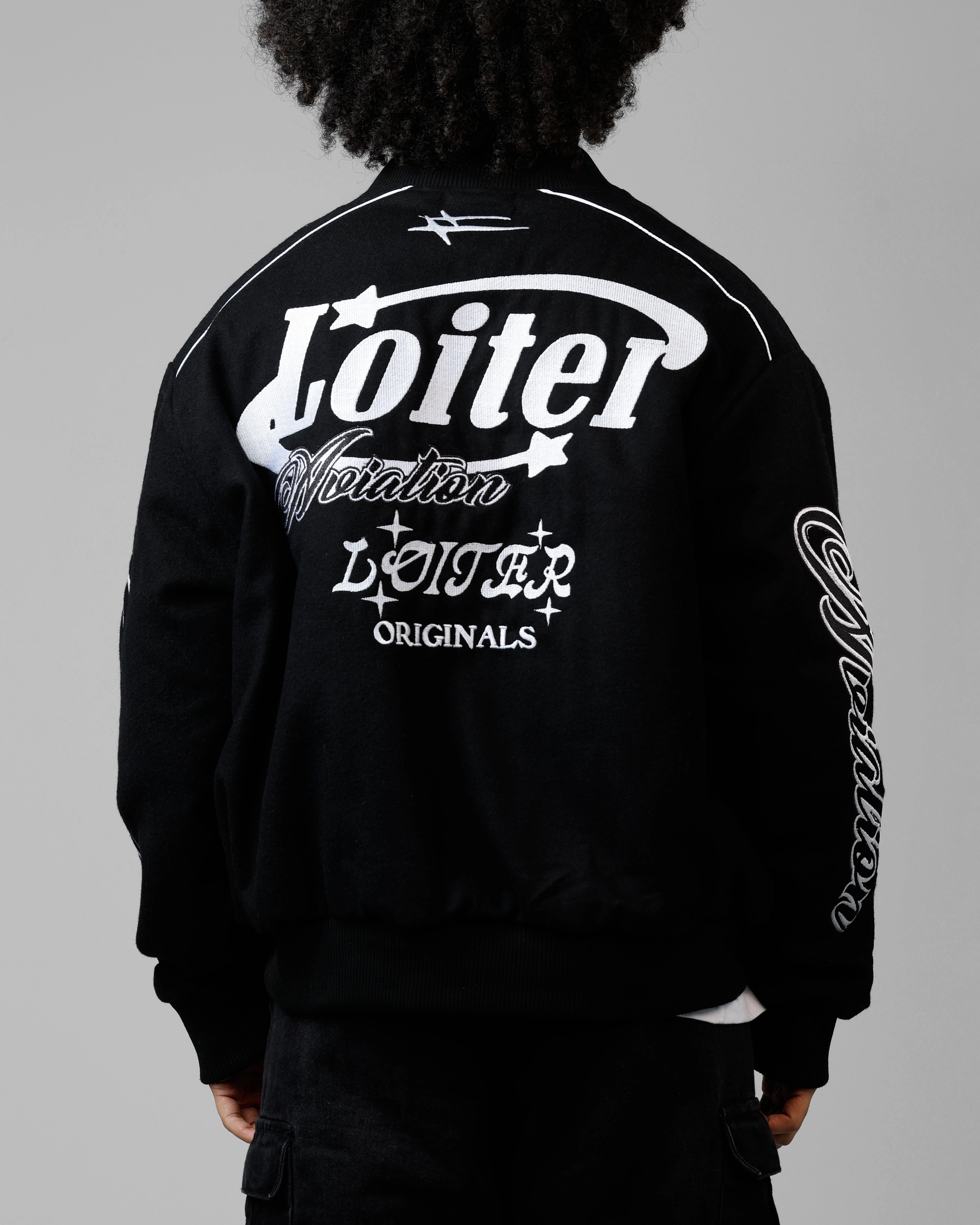Static Resistant Adventure Loiter Aviation Bomber Jacket Black
