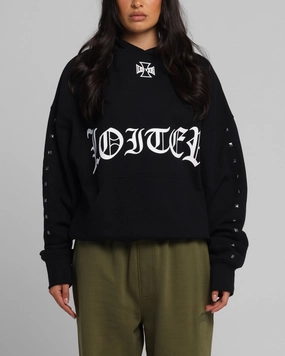 Four Way Stretch Fur like Loiter Bike Hoodie Black